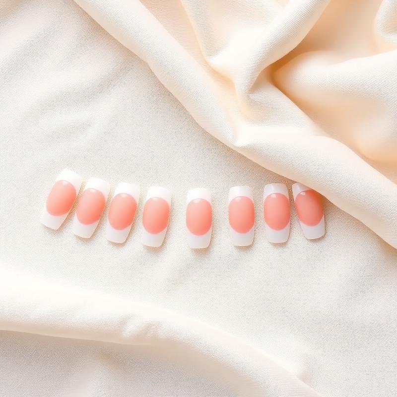 Classic white french tip nail set